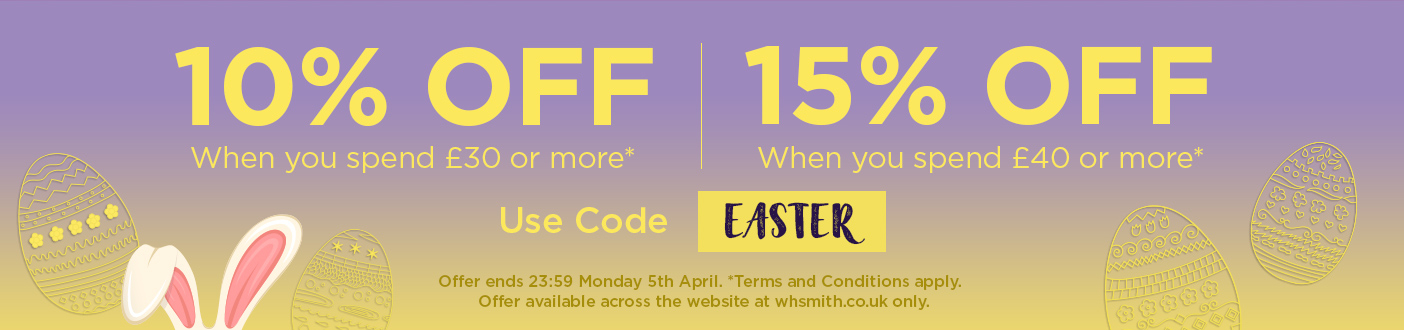 GET AN EXTRA 10% OFF WHEN YOU SPEND £30 OR 15% OFF WHEN YOU SPEND £40! USE PROMO CODE: EASTER | T&CS APPLY 