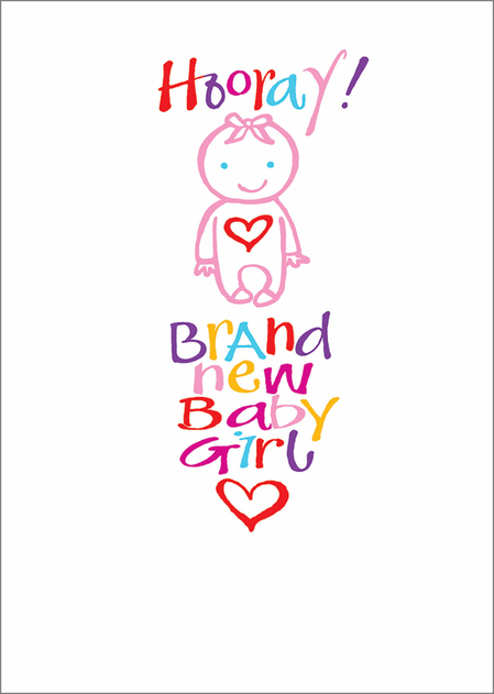 Image of Portfolio Hooray New Baby Girl Card