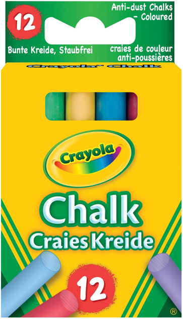 Crayola Multi Anti Dust Chalks (Pack of 12)