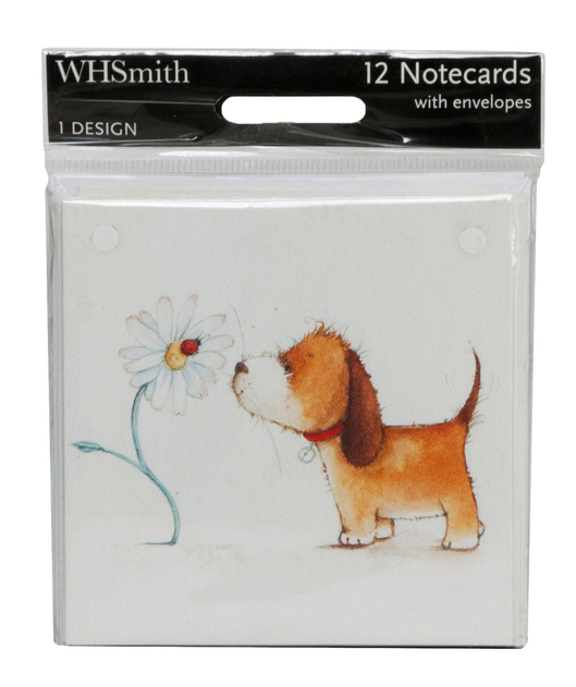 Image of WHSmith Dog and Flower Notecards (Pack of 12)