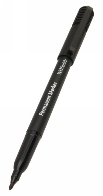 Whsmith Permanent Marker Fine Nib Black Ink Whsmith