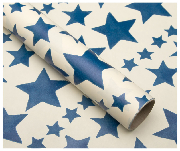 Image of Emma Bridgewater Blue Starry Skies Wrapping Paper 3m (1 Roll)