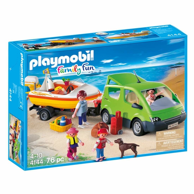 PLAYMOBIL 4144 Family Van With Boat And Trailer