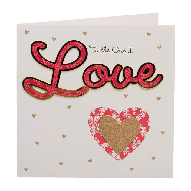 Image of WHSmith To The One I Love Valentine's Day Card