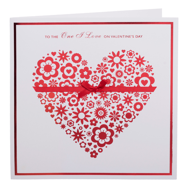 Image of WHSmith To The One I Love On Valentine's Day Card