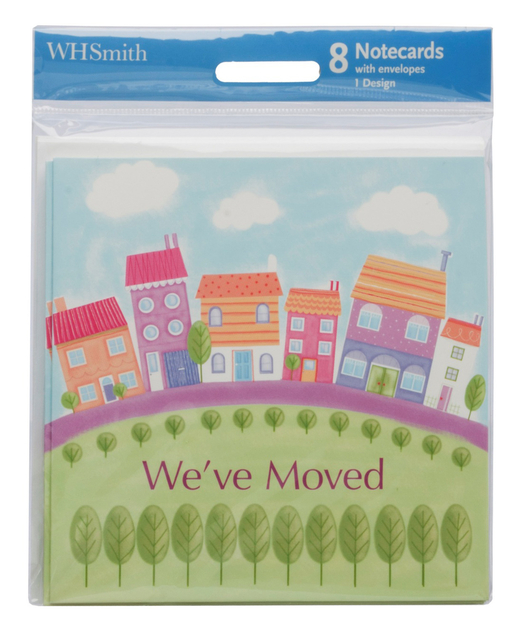 Image of WHSmith We've Moved Notecards (Pack of 8)