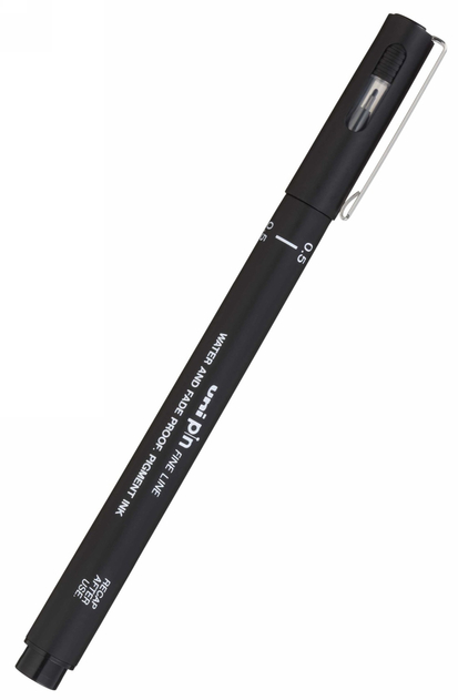 Лайнер uni pin 0.2мм Fine Line, черный, в блистере (4902778915387)