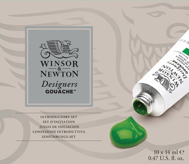 Winsor & Newton Designers Gouache Introductory Set of 10x14ml Paint Tubes