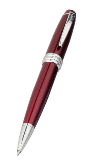 Cross Bailey Red Lacquer Ballpoint Pen With Polished Chrome Appointments