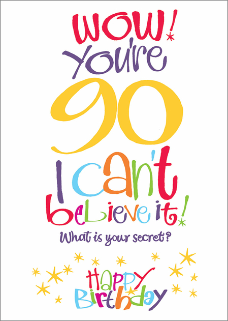Image of Portfolio foil range 90th Birthday Card