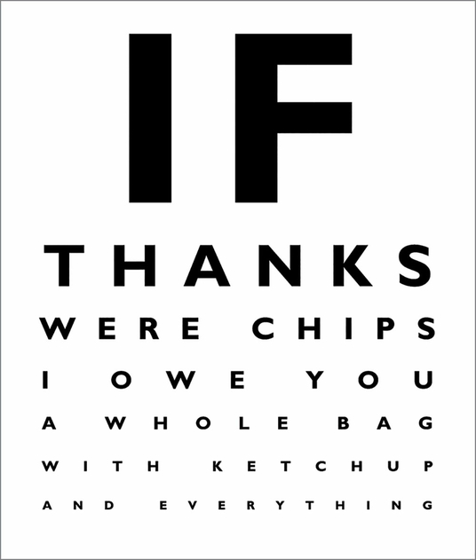 Image of Portfolio Eye Test cards Thank You Card