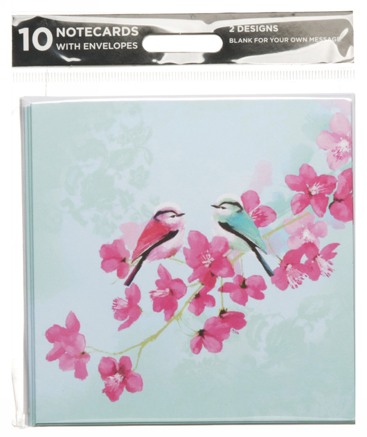 Image of WHSmith Birds, Butterflies & Blossom Notecards (Pack of 10)