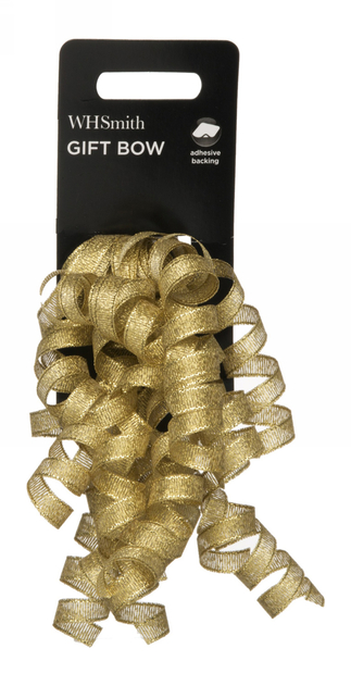 Image of WHSmith Gold Fabric Ribbon Curling Bow