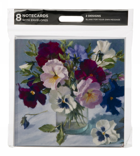Image of WHSmith Pansies & Roses Notecards (Pack of 8)