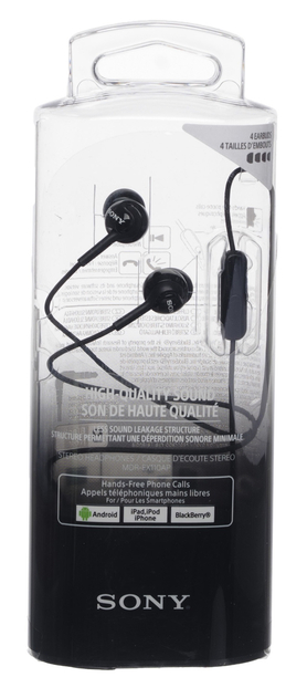 Sony MDR-EX110AP Black Stereo Headphones