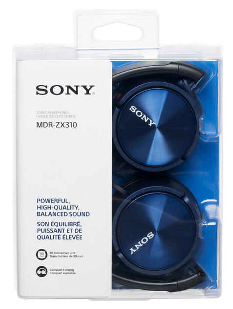 Sony MDR-ZX310 Blue Stereo Headphones