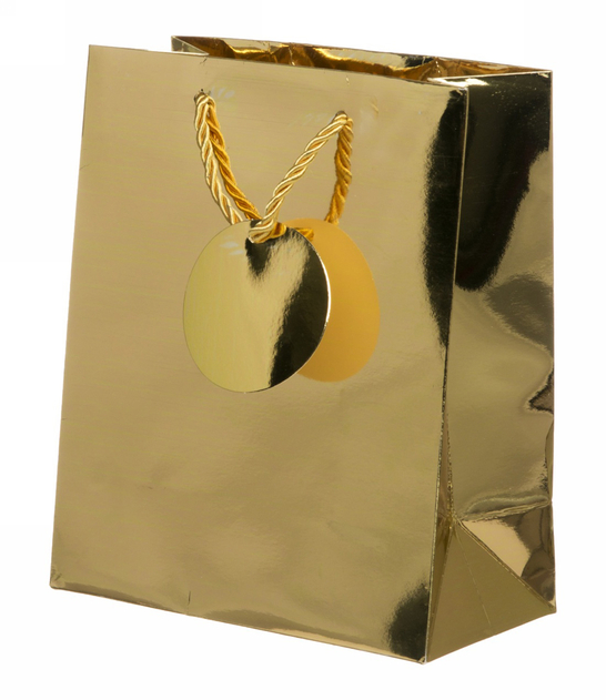 Image of WHSmith Gold Foil Medium Gift Bag