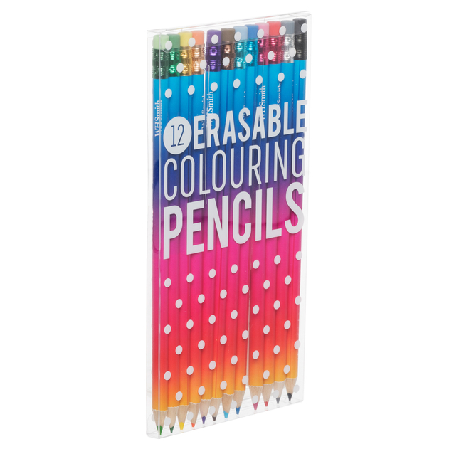 WHSmith Multi Erasable Colouring Pencils (Pack of 12) WHSmith