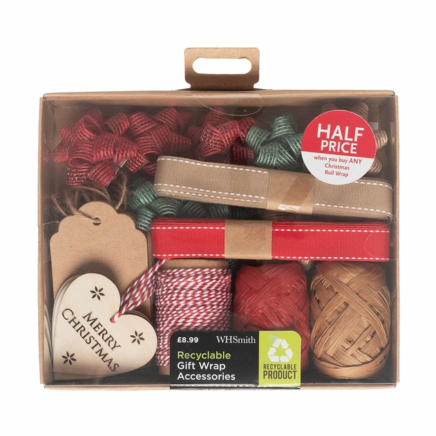 Image of WHSmith Recyclable Christmas Accessories Pack of 30
