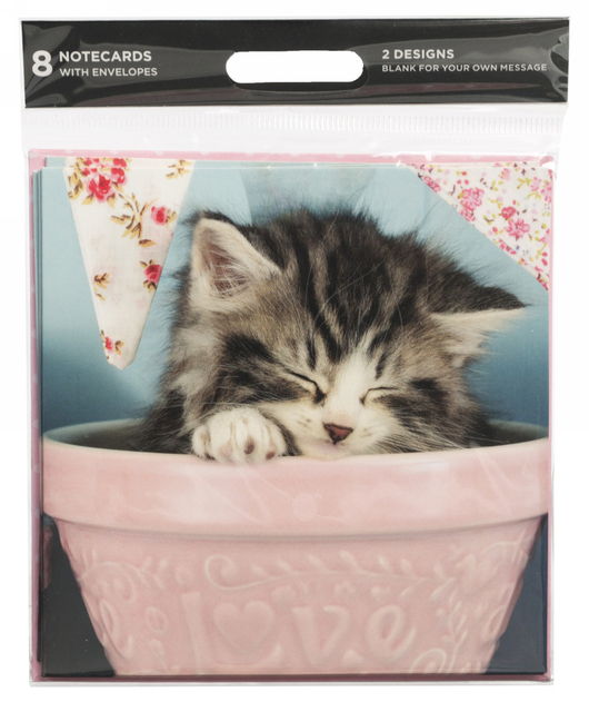 Image of WHSmith Cute Kitten Blank Notecards (Pack of 8)