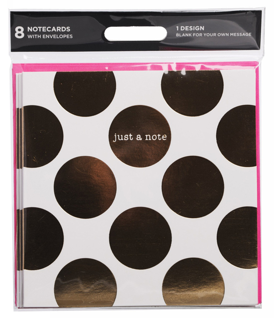 Image of WHSmith Gold Spot Notecards (Pack of 8)
