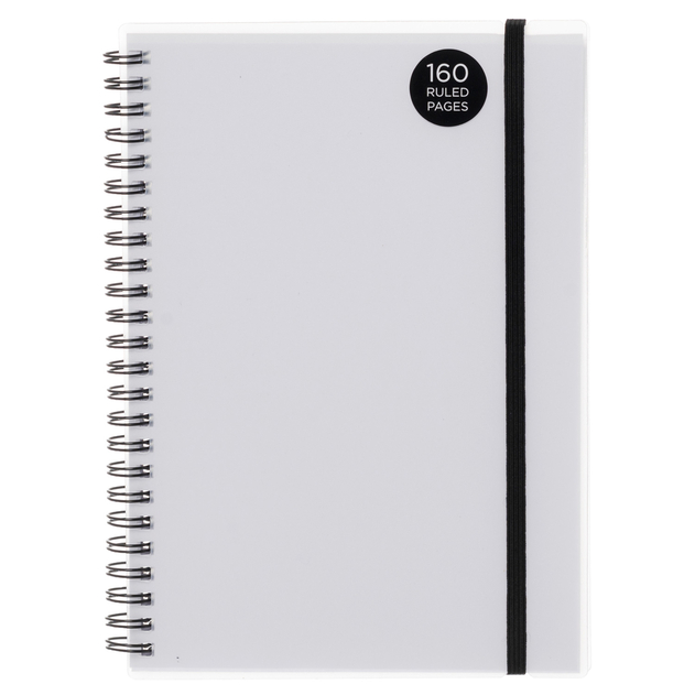 WHSmith White Polypro A5 Notebook WHSmith