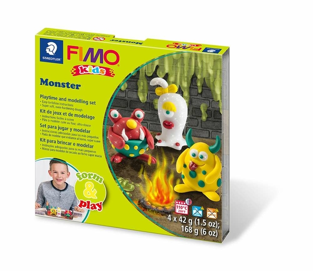 STAEDTLER FIMO Kids Form and Play Monsters Modelling Clay Set