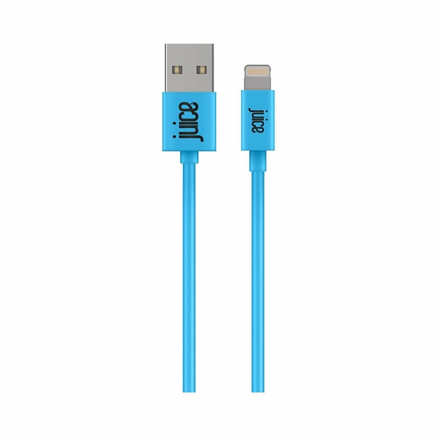 Juice Rounded USB to Lightning 2M Aqua Charging Cable