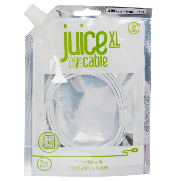 Juice White Juice XL Apple Lightning 2M Charge & Sync Cable iPhone Charger