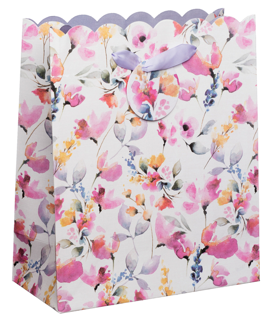 Image of WHSmith Fleur Watercolour Floral Large Gift Bag