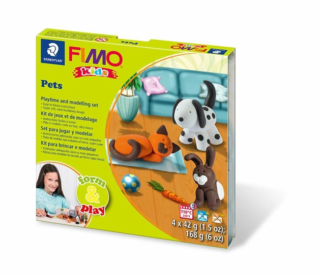 STAEDTLER FIMO Kids Form and Play Pets Modelling Clay Set
