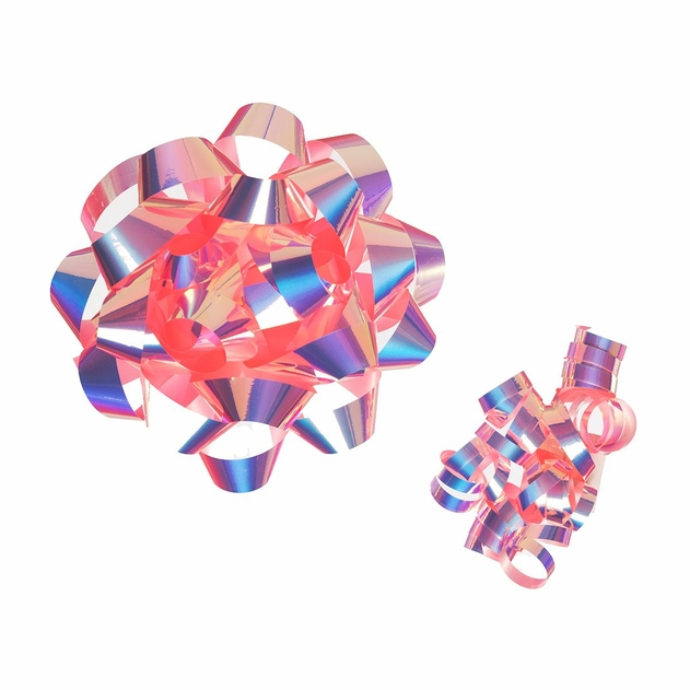 Image of WHSmith 2 Pink Holographic Bows