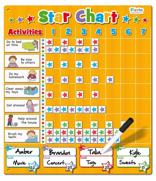 Image of Magnetic Star Reward Activity Chart Educational Game