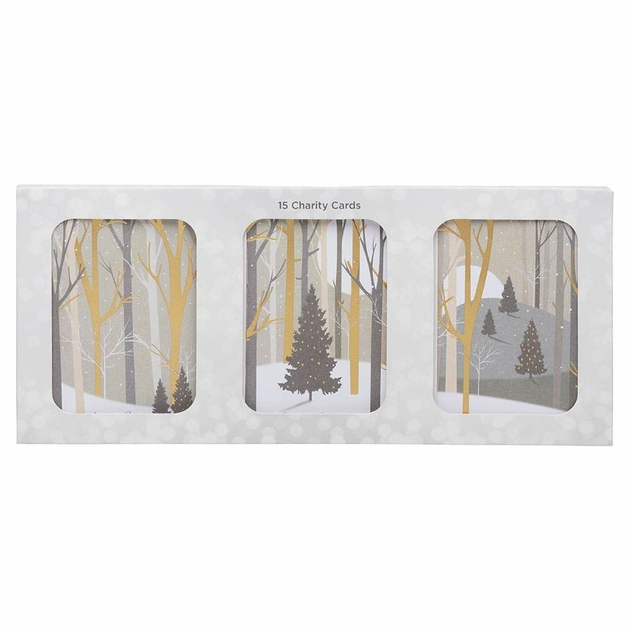 Image of WHSmith Moonlight Woodland Charity Christmas Cards (Pack of 15)