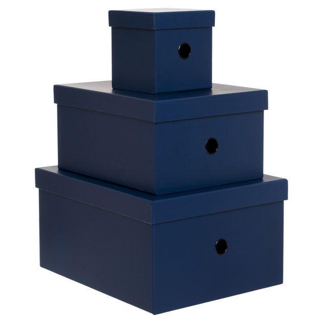 WHSmith Navy Blue Nested Storage Boxes 
