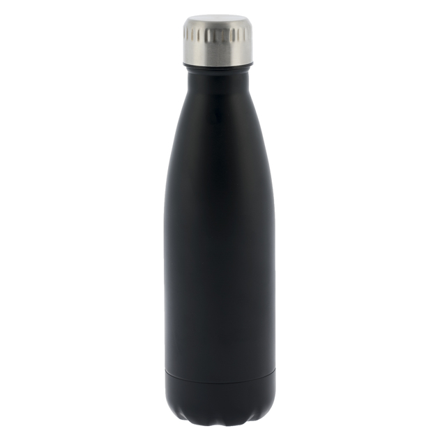 Image of WHSmith Black Matt 500ml Stainless Steel Insulated Water Bottle