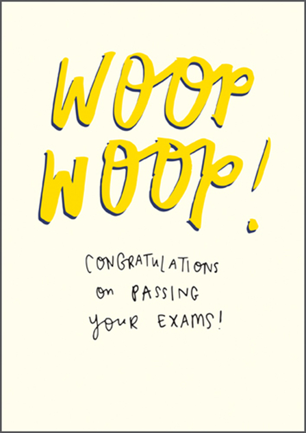 Image of Woop Woop! Congratulations On Passing Your Exams! Card