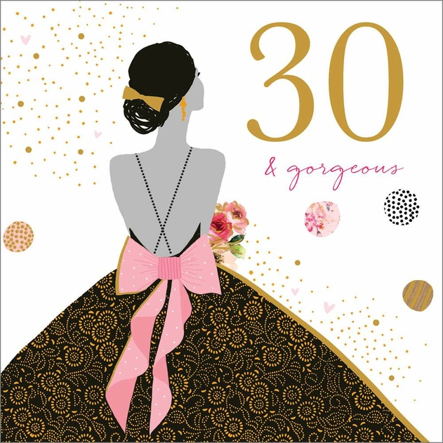 Image of Portfolio Foil & Glitter Gorgeous Lady 30th Birthday Card