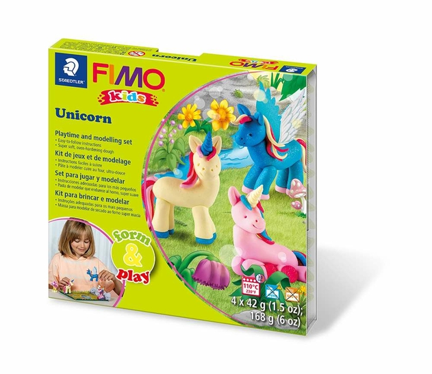 STAEDTLER FIMO Kids Form and Play Unicorns Modelling Clay Set