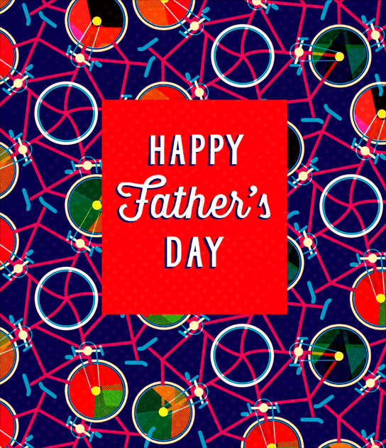 Image of Cycling Father's Day Card