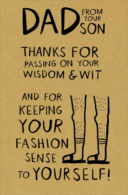 Image of Dad, From Your Son Father's Day Card