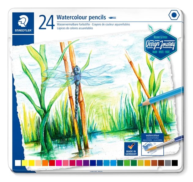 STAEDTLER Design Journey Watercolour Pencils (Tin of 24)