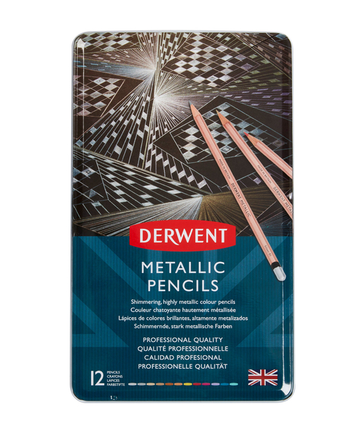 Derwent Professional Metallic Pencils (Pack of 12)