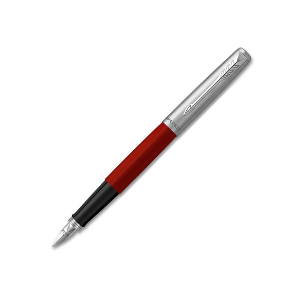 Parker Jotter Originals Fountain Pen, Classic Red Finish, Medium Nib, Blue and Black Ink