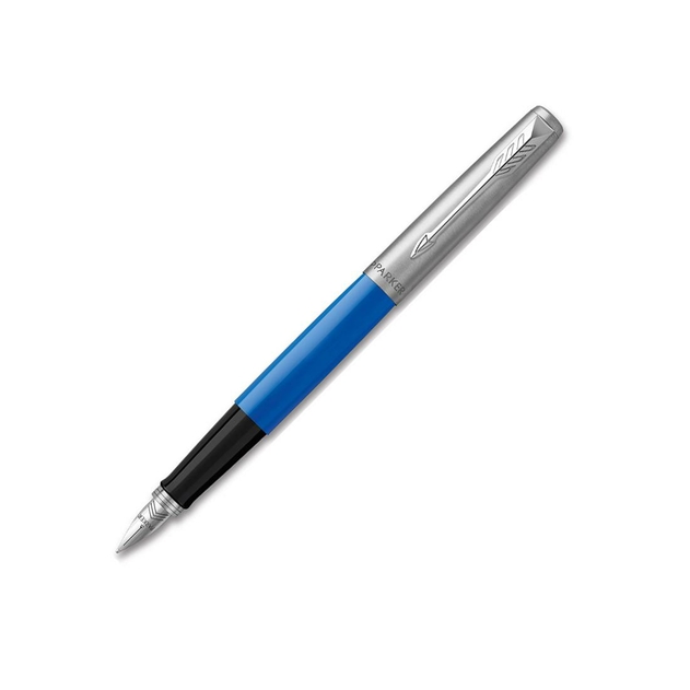 Parker Jotter Originals Fountain Pen, Classic Blue Finish, Medium Nib, Blue and Black Ink
