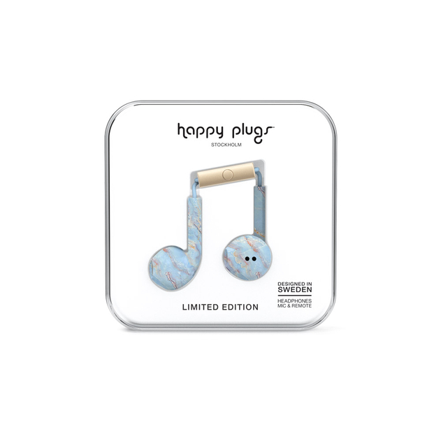 Happy Plugs Earbud+ Headphones Blue Quarts