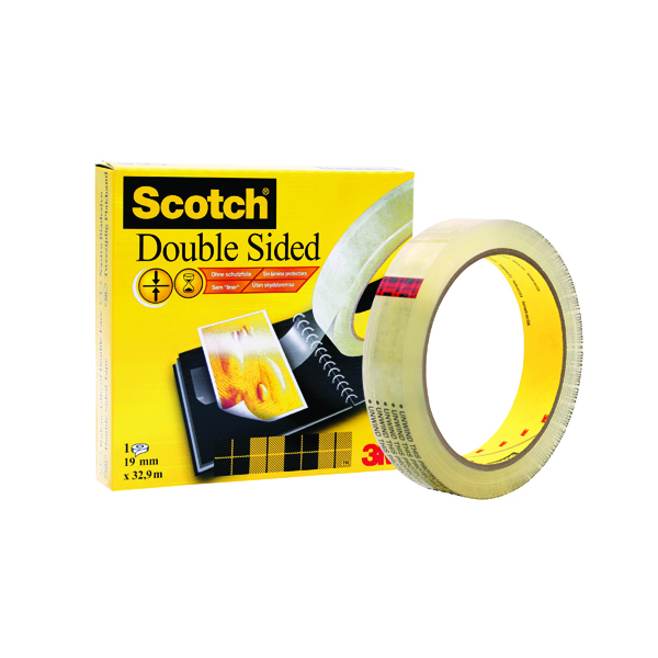Image of Scotch Durable Double Sided Tape 19mmx33m Transparent 6651933