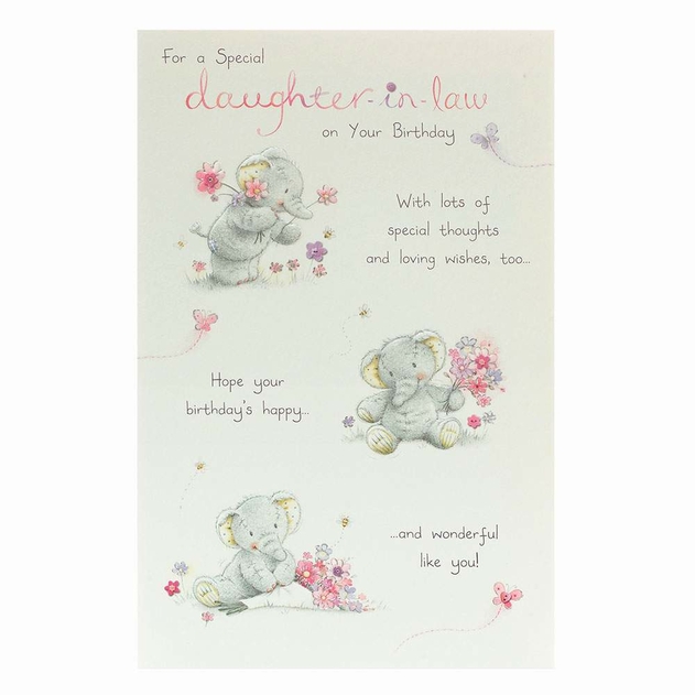 Image of Elliot & Buttons Daughter In Law Birthday Card