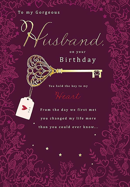 Image of Paper House Gold Foil Husband Birthday Card