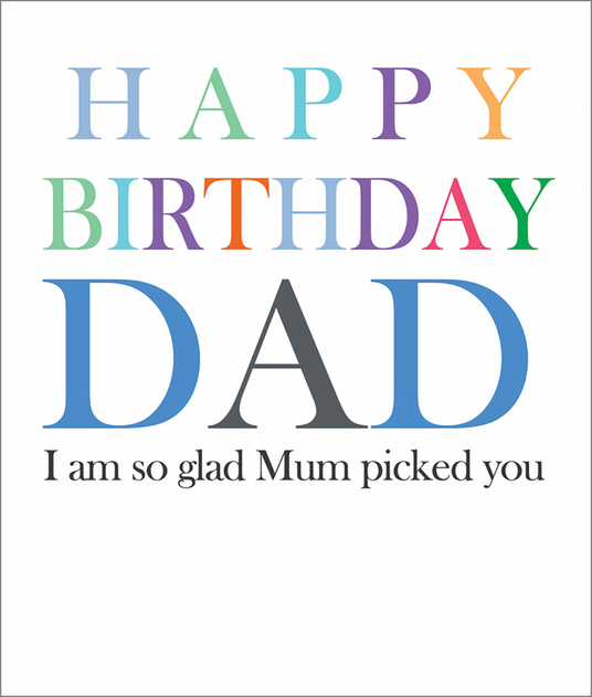 Image of Portfolio Foiled Text Range Dad Blank Birthday Card